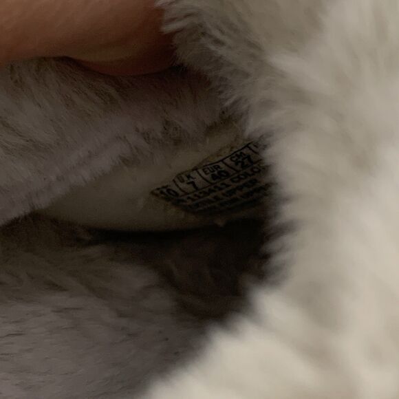 Skechers Bobs Womens 10 Slippers Keepsakes Ice Angel Fuzzy Cable Knit Cream - Picture 8 of 8